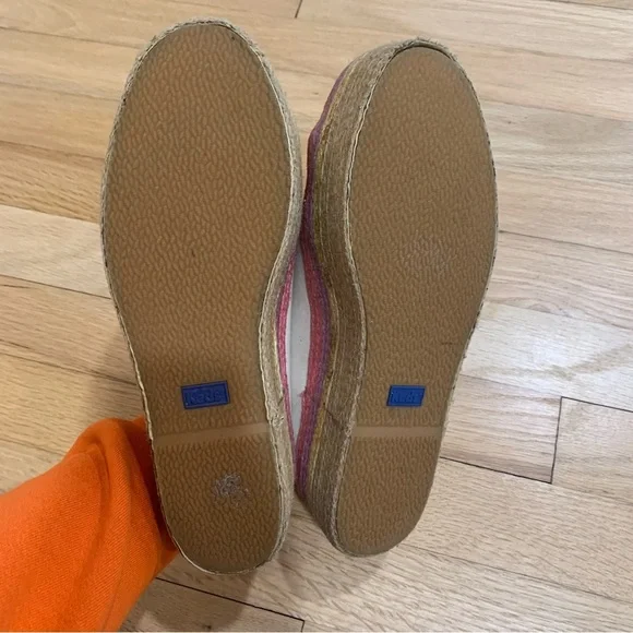 Keds x Kate Spade New York Triple Up Neon Raffia Platform Sneakers Size 7 - Picture 10 of 11